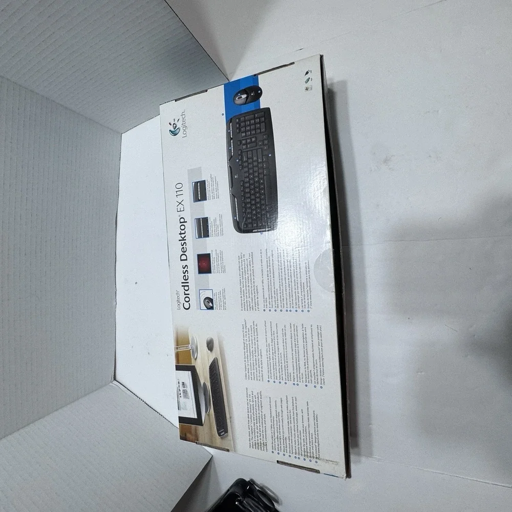 Logitech Cordless Desktop EX 110 Wireless Keyboard and Mouse Combo No CD